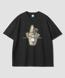 ドンムーブオーバーサイズ半袖Tシャツ-ブラック