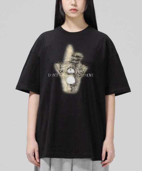 GRANFINNY(グランフィニ)の「ドンムーブオーバーサイズ半袖Tシャツ-ブラック(Tシャツ/カットソー・レディース・ブラック・X-LARGE/MEDIUM/LARGE)」の3枚目の写真