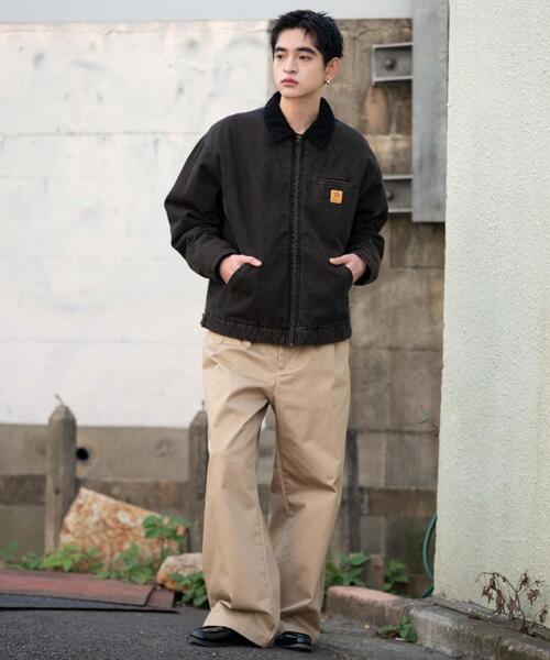 RED KAP(レッドキャップ)の「∴WEGO/別注RED KAPタックワイドチノパンツ(チノパンツ・メンズ・ベージュ/ブラック・MEDIUM/LARGE)」の5枚目の写真