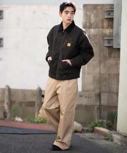 RED KAP(レッドキャップ)の「∴WEGO/別注RED KAPタックワイドチノパンツ(チノパンツ・メンズ・ベージュ/ブラック・MEDIUM/LARGE)」の6枚目の写真