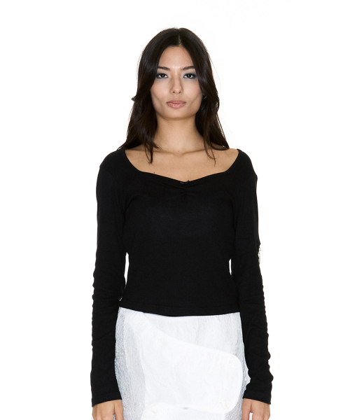 SETSETSET(セットセットセット)の「HERAT NECK T-SHIRT WITH SEASHELL BLACK(Tシャツ/カットソー・レディース・その他・FREE)」の1枚目の写真