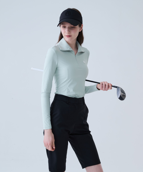LORDLOAR（ロードロアル）の「クールスリムジッパーカラーネックTシャツMINT（ポロシャツ・レディース・その他・SMALL/MEDIUM/LARGE）」の2枚目の写真