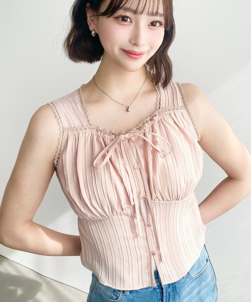 HYSTERIC ストライプタンクトップ HYSTERIC GLAMOUR（ヒステリックグラマー）の「EVIL タンクトップ