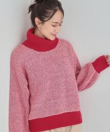 SHOO・LA・RUE | 【S-LL】さりげないラメ感 配色ジャカード タートルネックニット(ニット/セーター)
