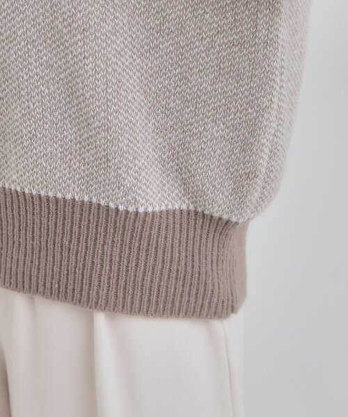 SHOO・LA・RUE（シューラルー）の「【S-LL】さりげないラメ感 配色ジャカード タートルネックニット（ニット/セーター・レディース・ブラック/ブラウン系/ライトグレー/ワインレッド・01/02/03/04）」の11枚目の写真
