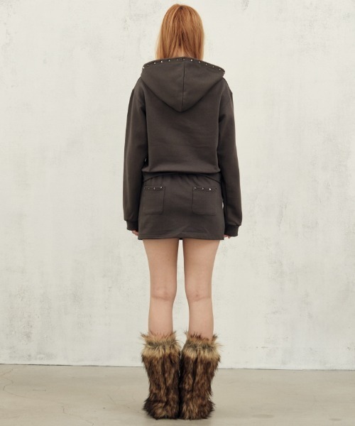 Midnight Move(ミッドナイトムーブ)の「A'GEM/9 × .kom 『MIDNIGHT MOVE/ミッドナイトムーブ』like hood/ライクフードプルオーバーパーカー(パーカー・レディース・グレー/ブラック・FREE)」の9枚目の写真