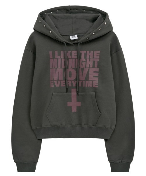 Midnight Move(ミッドナイトムーブ)の「A'GEM/9 × .kom 『MIDNIGHT MOVE/ミッドナイトムーブ』like hood/ライクフードプルオーバーパーカー(パーカー・レディース・グレー/ブラック・FREE)」の14枚目の写真