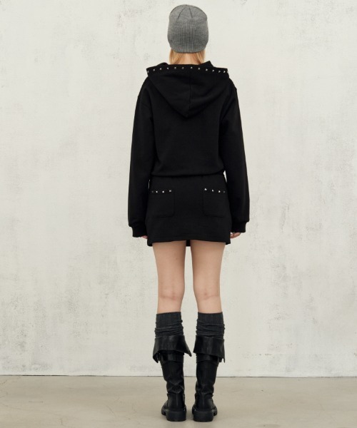 Midnight Move(ミッドナイトムーブ)の「A'GEM/9 × .kom 『MIDNIGHT MOVE/ミッドナイトムーブ』like hood/ライクフードプルオーバーパーカー(パーカー・レディース・グレー/ブラック・FREE)」の13枚目の写真
