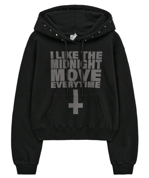 Midnight Move(ミッドナイトムーブ)の「A'GEM/9 × .kom 『MIDNIGHT MOVE/ミッドナイトムーブ』like hood/ライクフードプルオーバーパーカー(パーカー・レディース・グレー/ブラック・FREE)」の16枚目の写真