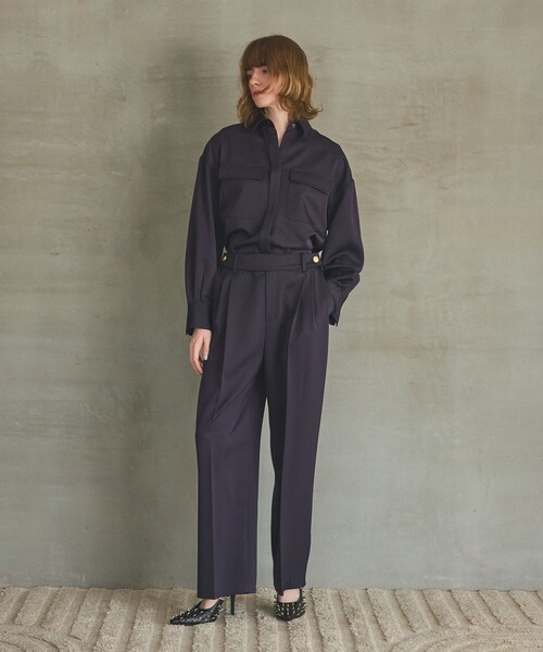 GRACE CLASS（グレースクラス）の「トリアセカルゼパンツ（その他パンツ・レディース・ベージュ/ネイビー・38/36）」の2枚目の写真