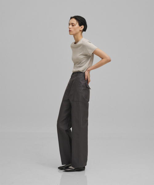 ANOTHER OFFICE WOMEN(アナザー オフィス ウーマン)の「w. Backsateen Baker Pants (Graphite)(その他パンツ・レディース・その他・34/36)」の4枚目の写真