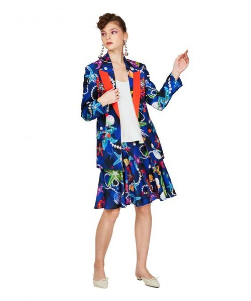 GREEDILOUS(グリディアス)の「オーシャンチェックプリントジャケット(テーラードジャケット・レディース・その他・SMALL/MEDIUM/LARGE/X-SMALL)」の1枚目の写真