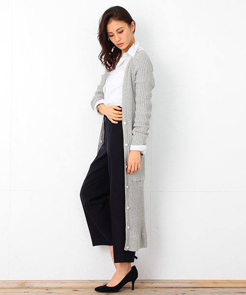 B:MING by BEAMS（ビーミングバイビームス）の「ビーミング by ビームス / リブカーディガン 16SS（カーディガン/ボレロ・レディース・グレー/ネイビー・ONE SIZE）」の11枚目の写真