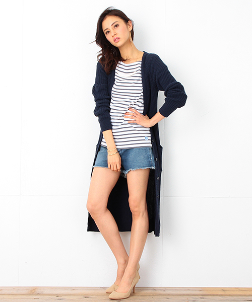 B:MING by BEAMS（ビーミングバイビームス）の「ビーミング by ビームス / リブカーディガン 16SS（カーディガン/ボレロ・レディース・グレー/ネイビー・ONE SIZE）」の13枚目の写真