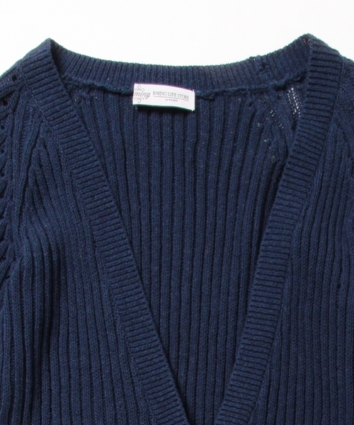 B:MING by BEAMS（ビーミングバイビームス）の「ビーミング by ビームス / リブカーディガン 16SS（カーディガン/ボレロ・レディース・グレー/ネイビー・ONE SIZE）」の14枚目の写真