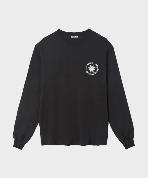 mydeepbluememories（マイディープブルーメモリーズ）の「MM CRACK ROUND LOGO LONG SLEEVE TEE(BLACK)（Tシャツ/カットソー・レディース・ブラック・FREE）」の7枚目の写真
