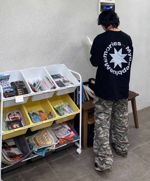 mydeepbluememories（マイディープブルーメモリーズ）の「MM CRACK ROUND LOGO LONG SLEEVE TEE(BLACK)（Tシャツ/カットソー・レディース・ブラック・FREE）」の10枚目の写真