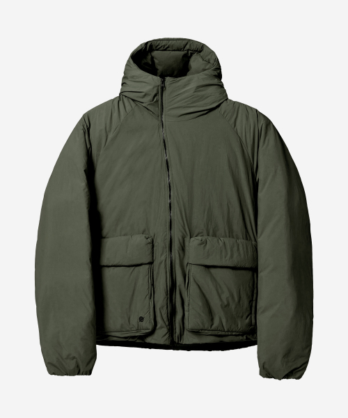 KALAPATTHAR(カラパタール)の「Nylon Insulation Short-Jacket - KHAKI(ダウンジャケット/コート・メンズ・カーキ・MEDIUM/LARGE)」の2枚目の写真