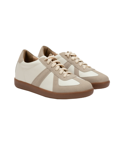 DIFFERSHOE(ディファーシュー)の「メンズ ドイツ軍 スニーカー 7CM(スニーカー・メンズ・ベージュ・25cm/26cm/27cm/28cm)」の4枚目の写真