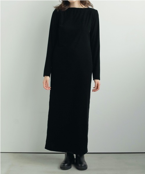 anuke（アンヌーク）の「Velour Pencil Onepiece（ワンピース・レディース・ブラック・36inch/38inch）」の8枚目の写真