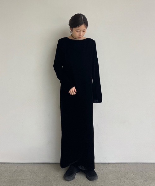 Velour Pencil Onepiece（ワンピース）｜anuke（アンヌーク）の