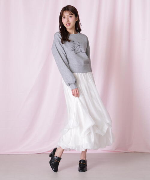 JILL by JILL STUART（ジルバイジルスチュアート）の「◇シアータックバルーンスカート（スカート・レディース・ブラック系その他/ブルー/ホワイト・FREE）」の22枚目の写真