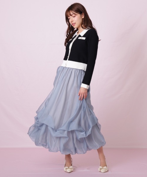 JILL by JILL STUART（ジルバイジルスチュアート）の「◇シアータックバルーンスカート（スカート・レディース・ブラック系その他/ブルー/ホワイト・FREE）」の3枚目の写真