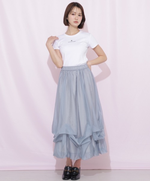 JILL by JILL STUART（ジルバイジルスチュアート）の「◇シアータックバルーンスカート（スカート・レディース・ブラック系その他/ブルー/ホワイト・FREE）」の8枚目の写真