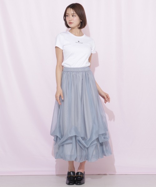 JILL by JILL STUART（ジルバイジルスチュアート）の「◇シアータックバルーンスカート（スカート・レディース・ブラック系その他/ブルー/ホワイト・FREE）」の11枚目の写真