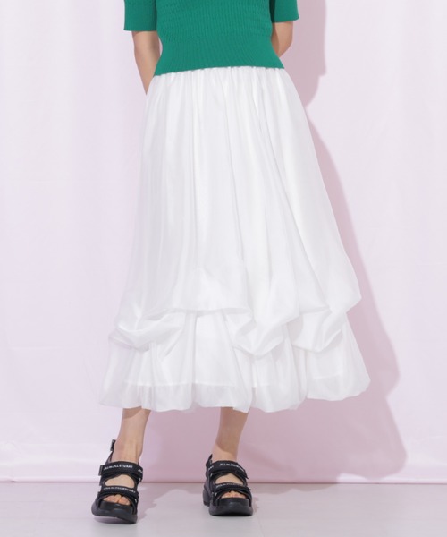 JILL by JILL STUART（ジルバイジルスチュアート）の「◇シアータックバルーンスカート（スカート・レディース・ブラック系その他/ブルー/ホワイト・FREE）」の19枚目の写真