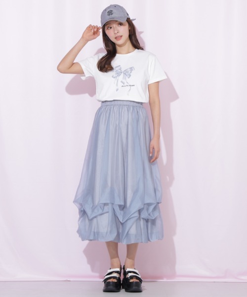 JILL by JILL STUART（ジルバイジルスチュアート）の「◇シアータックバルーンスカート（スカート・レディース・ブラック系その他/ブルー/ホワイト・FREE）」の16枚目の写真