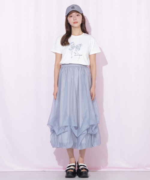 JILL by JILL STUART（ジルバイジルスチュアート）の「◇シアータックバルーンスカート（スカート・レディース・ブラック系その他/ブルー/ホワイト・FREE）」の17枚目の写真