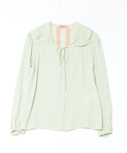 DESIGNWORKS(デザインワークス)の「【N°21/ヌメロ ヴェントゥーノ】リボンブラウス(シャツ/ブラウス・レディース・グリーン/ピンクベージュ・40)」の9枚目の写真