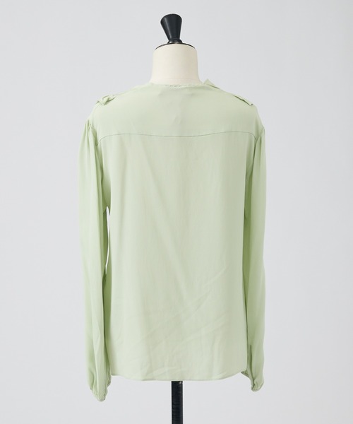 DESIGNWORKS(デザインワークス)の「【N°21/ヌメロ ヴェントゥーノ】リボンブラウス(シャツ/ブラウス・レディース・グリーン/ピンクベージュ・40)」の4枚目の写真