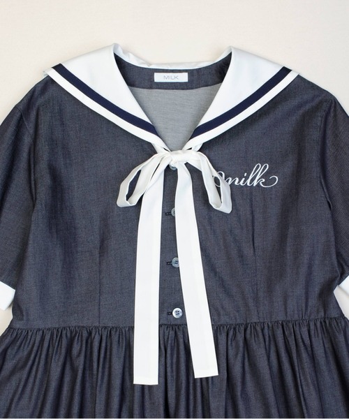 MILK（ミルク）の「Sailor シャツ ワンピース（シャツワンピース