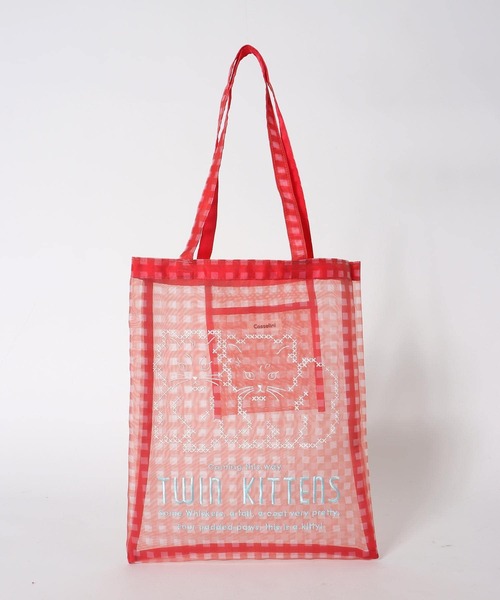 Three Four Time（ｽﾘｰﾌｫｰﾀｲﾑ）の「【Casselini】チュール刺繍トート（トートバッグ・レディース・ブルー/ブラック/アイボリー/レッド・FREE）」の11枚目の写真