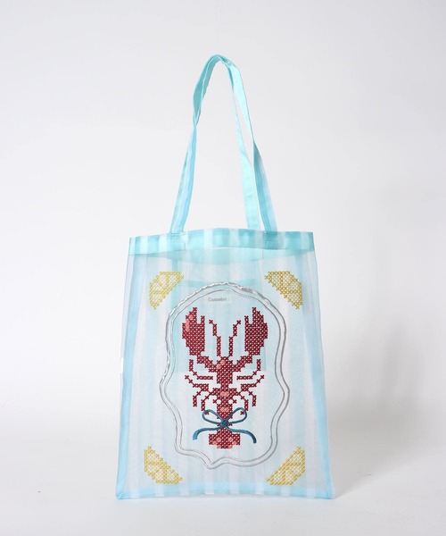 Three Four Time（ｽﾘｰﾌｫｰﾀｲﾑ）の「【Casselini】チュール刺繍トート（トートバッグ・レディース・ブルー/ブラック/アイボリー/レッド・FREE）」の9枚目の写真