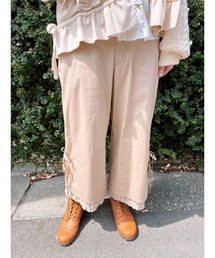 ピンクハウスローンパンツ フリルローン使いワイドパンツ｜ピンクハウスオフィシャルオンライン