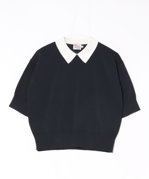 Traditional Weatherwear(トラディショナルウェザーウェア)の「MILLOM(ニット/セーター・レディース・ネイビー/ネイビー×ホワイト/ブラック・S)」の3枚目の写真