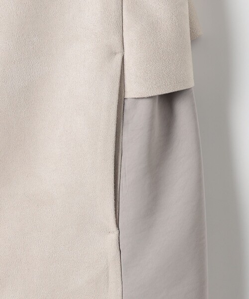 MICO COULIER（ミコクリエ）の「《セレモニー対応》ダブルフェイスフェイクスエードジレ（ブルゾン・レディース・グレイッシュベージュ/チャコールグレー・38）」の11枚目の写真