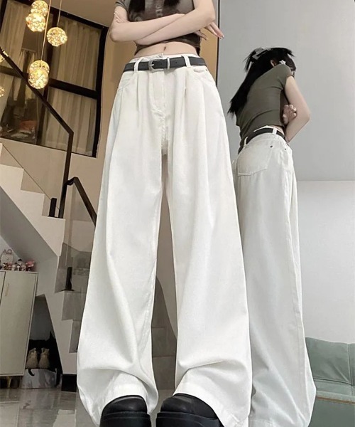 Flugge(フラッジー)の「タック入りチノパンツ(チノパンツ・レディース・ベージュ/ホワイト・LARGE/MEDIUM)」の2枚目の写真