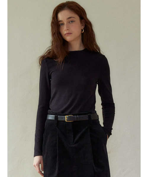 LARGO(ラルゴ)の「Angora long sleeve T-shirt (black)(Tシャツ/カットソー・レディース・その他・FREE)」の1枚目の写真