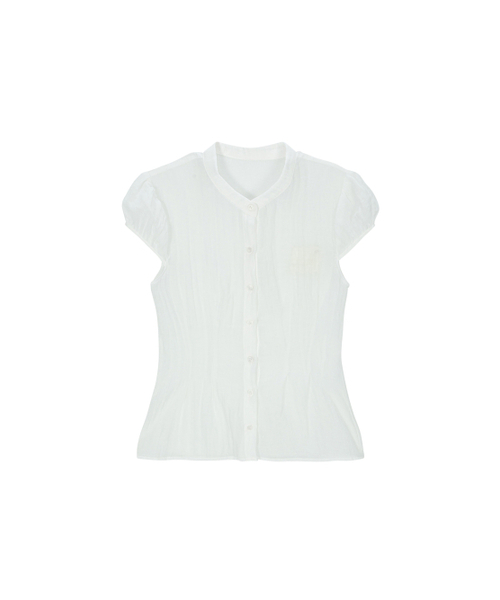 SALAD BAGUNI(サラダバグニ)の「Sheer cap sleeve blouse - white(シャツ/ブラウス・レディース・その他・FREE)」の1枚目の写真