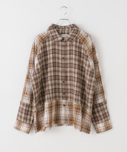 JOURNAL STANDARD(ジャーナルスタンダード)の「【ONE TEASPOON/ワンティースプーン】 RODEO RUST PATCJWORK SH(シャツ/ブラウス・レディース・ブラウン・X-LARGE)」の1枚目の写真