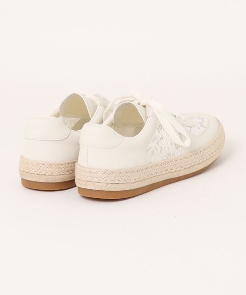 あしながおじさん（アシナガオジサン）の「ジュートメッシュスニーカー　5110003（スニーカー・レディース・ブラック/オフホワイト・23.5cm/23cm/22.5cm/24.5cm/24cm）」の3枚目の写真