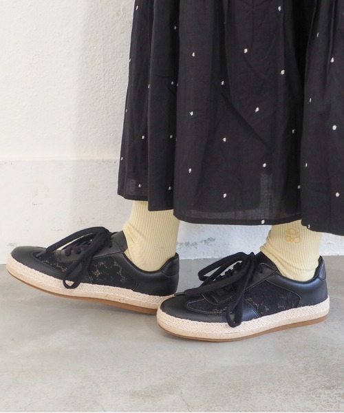 あしながおじさん（アシナガオジサン）の「ジュートメッシュスニーカー　5110003（スニーカー・レディース・ブラック/オフホワイト・23.5cm/23cm/22.5cm/24.5cm/24cm）」の15枚目の写真