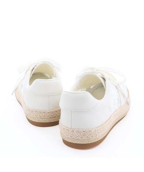 あしながおじさん（アシナガオジサン）の「ジュートメッシュスニーカー　5110003（スニーカー・レディース・ブラック/オフホワイト・23.5cm/23cm/22.5cm/24.5cm/24cm）」の19枚目の写真