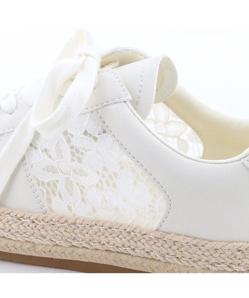 あしながおじさん（アシナガオジサン）の「ジュートメッシュスニーカー　5110003（スニーカー・レディース・ブラック/オフホワイト・23.5cm/23cm/22.5cm/24.5cm/24cm）」の20枚目の写真