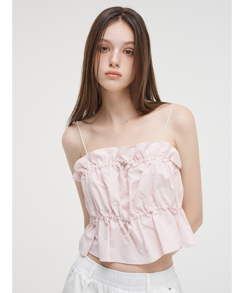ETMON（エトモン）の「Shirring Stopper Sleeveless Blouse Pink（スカート・レディース・その他・FREE）」の2枚目の写真