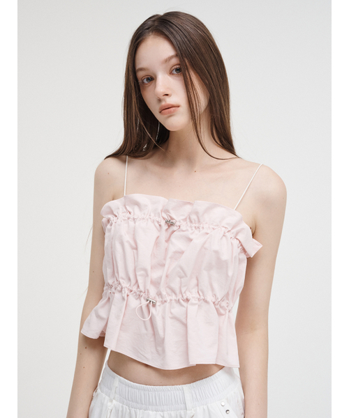 ETMON（エトモン）の「Shirring Stopper Sleeveless Blouse Pink（スカート・レディース・その他・FREE）」の3枚目の写真